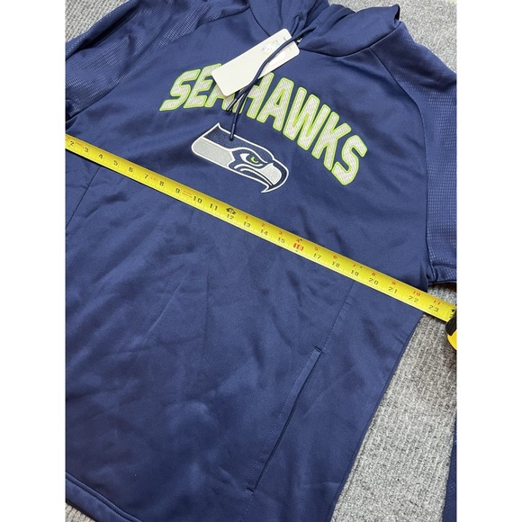 NWT NFL Apparel Seattle Seahawks NFL Mens Hoodie Sweatshirt Large Dri-fit Stitch - Picture 10 of 13